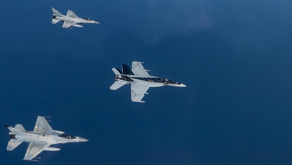 VFA-213 Flies with Hellenic Air Force