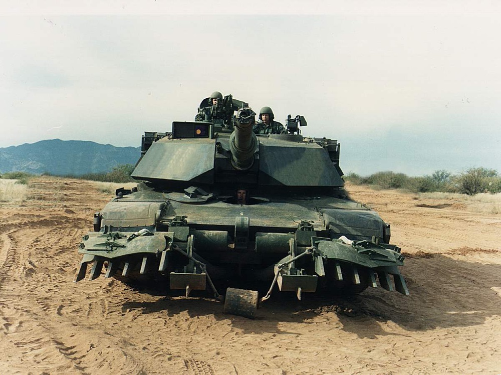 U.S. Army M-1A1 Abrams with mine plow