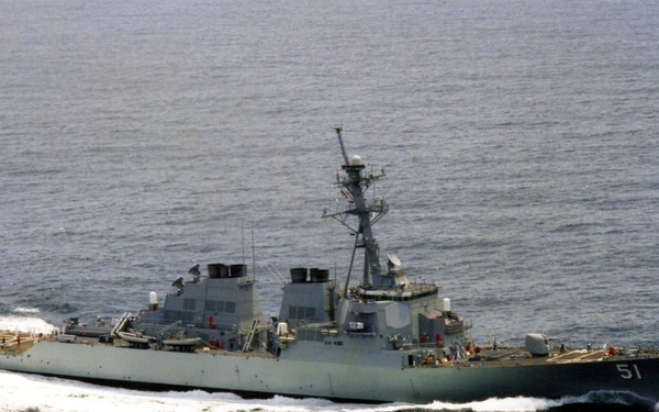 The guided missile destroyer USS Arleigh Burke (DDG 51)