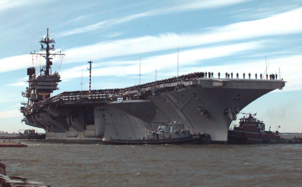 USS America (CV 66) finishes last deployment.