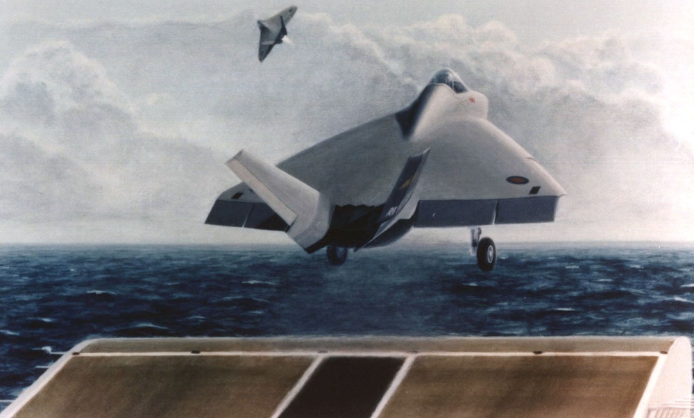 Artist's conception of the Royal Navy version of the Joint Strike Fighter to be built by Boeing.