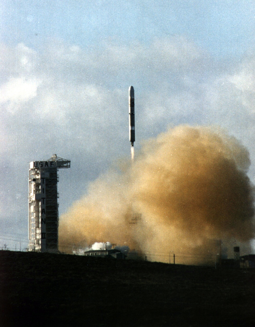 Clementine is launched aboard a Titan II missile on Jan. 25, 1994.
