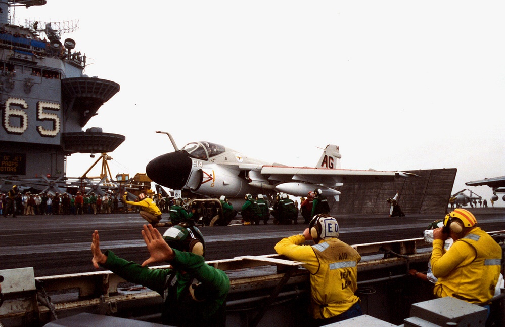 The last Intruder squadron to fly from the deck of an aircraft carrier.