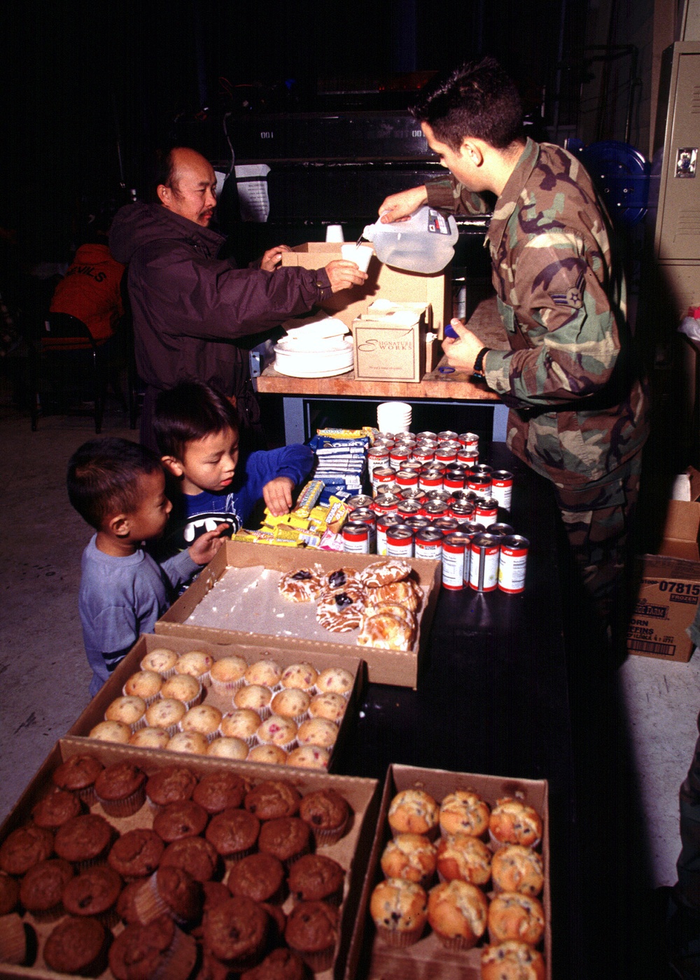 9th Reconnaissance Wing hangars become shelters for California flood evacuees.