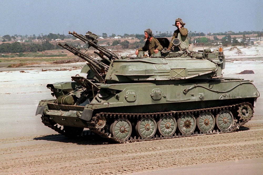Soviet bloc armored vehicles add realism to Exercise Kernel Blitz 97.