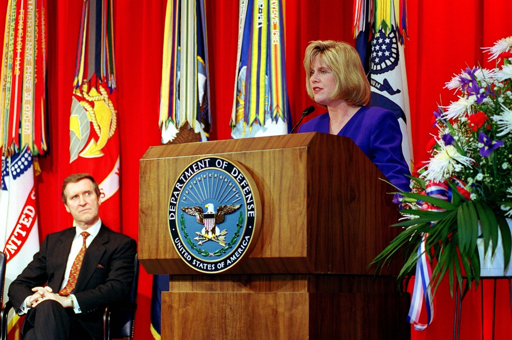 Tipper Gore delivers the keynote address for National Women's History Month.