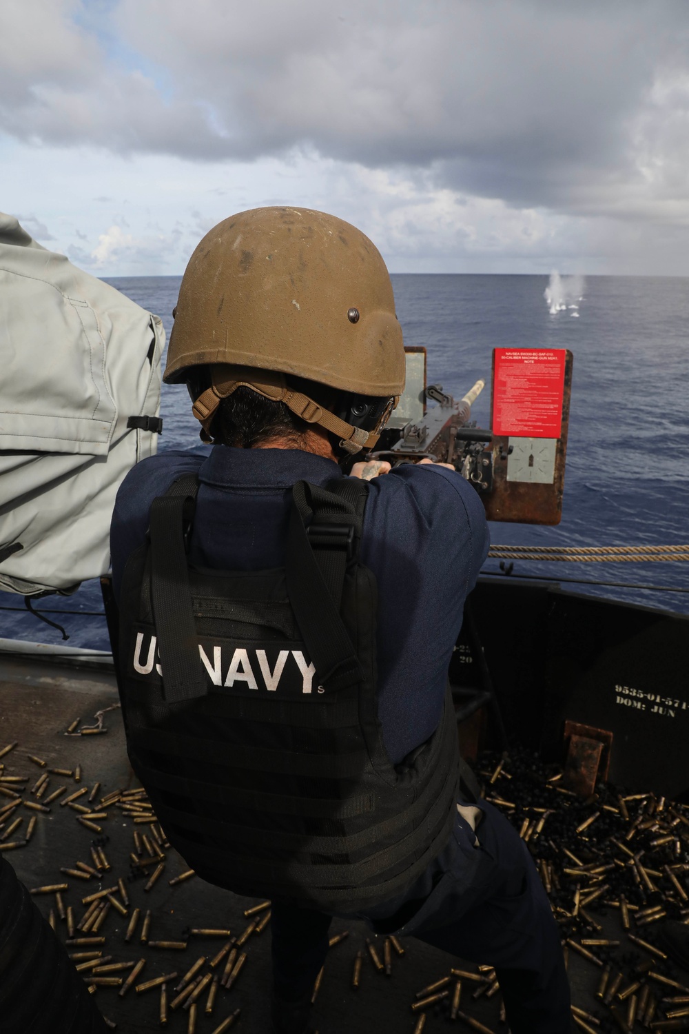 USS Milius (DDG 69) Conducts Crew-Served Weapons Shoot