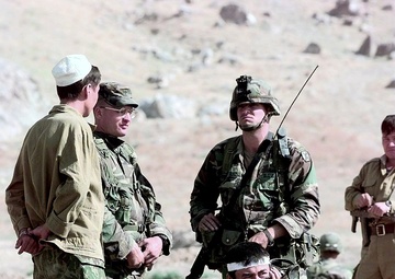 U.S. Army 1st Lt. Newman and Pfc. Rudunov attempt to negotiate a treaty.