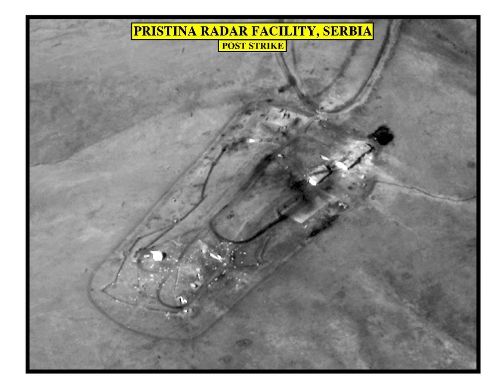 Post-strike assessment photo of Pristina Radar Facility.