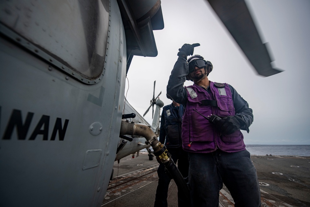 USS Sterett conducts operations in the Philippine Sea as part of the Carl Vinson Carrier Strike Group
