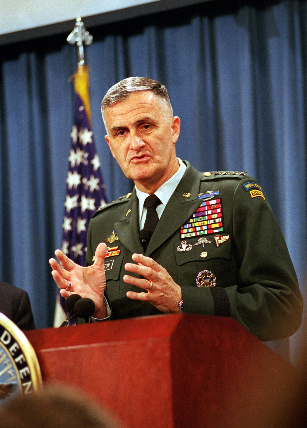 DVIDS - Images - Gen. Shelton briefs reporters on the effects of the 78 ...
