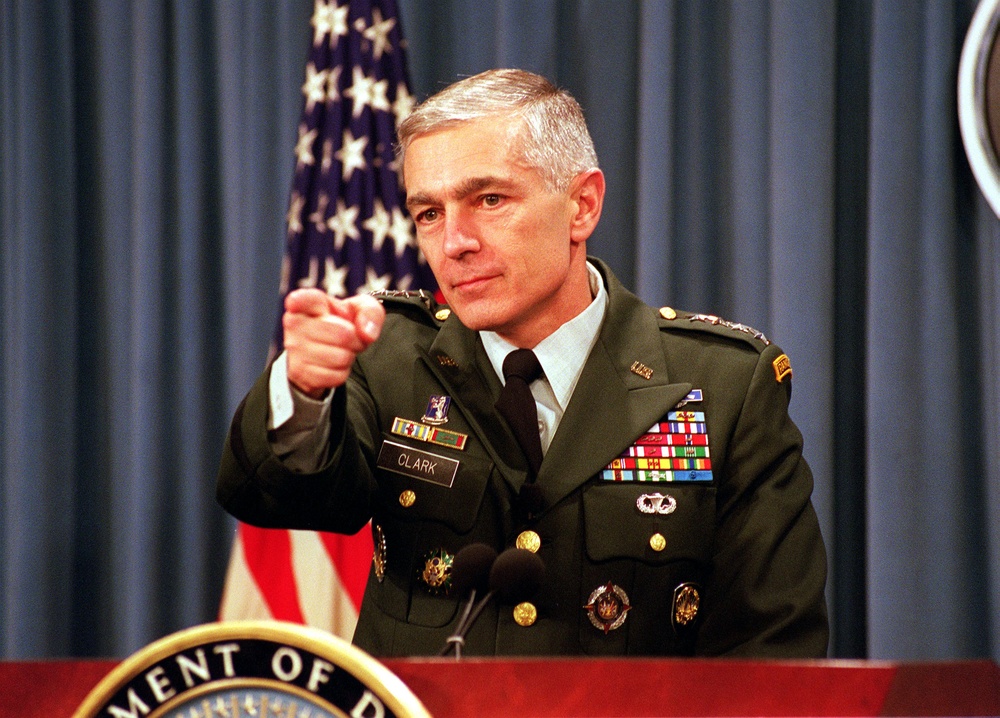 Gen. Clark takes questions from Pentagon reporters on the status of the peacekeeping operation in Bosnia and Herzegovina.