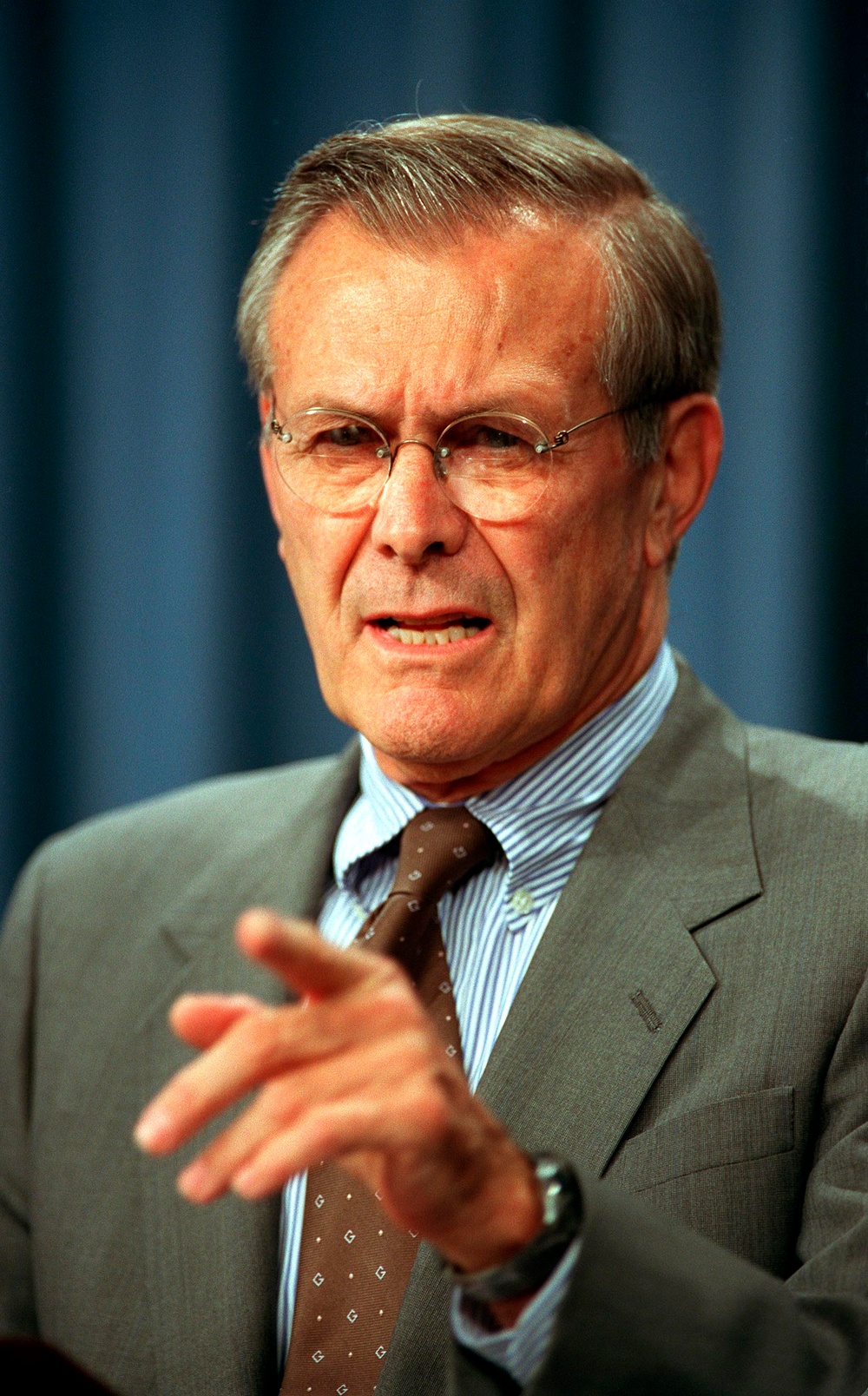 DVIDS - Images - Secretary Rumsfeld responds to a question from a ...