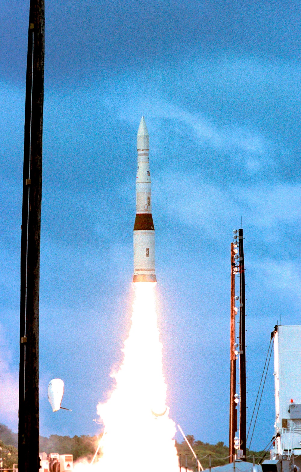 A prototype exoatmospheric kill vehicle is launched for a planned intercept of a ballistic missile target.