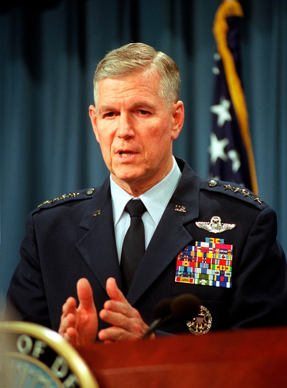 Gen. Myers briefs reporters at the Pentagon on the latest developments in the war on terrorism.