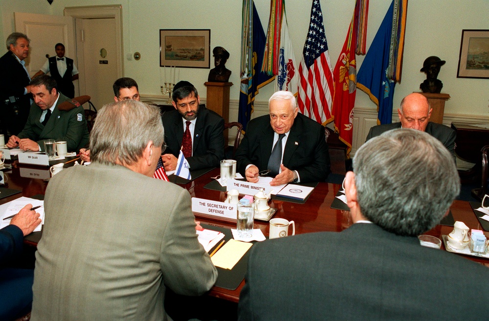 DVIDS - Images - Israeli Prime Minister Sharon meets with Secretary ...