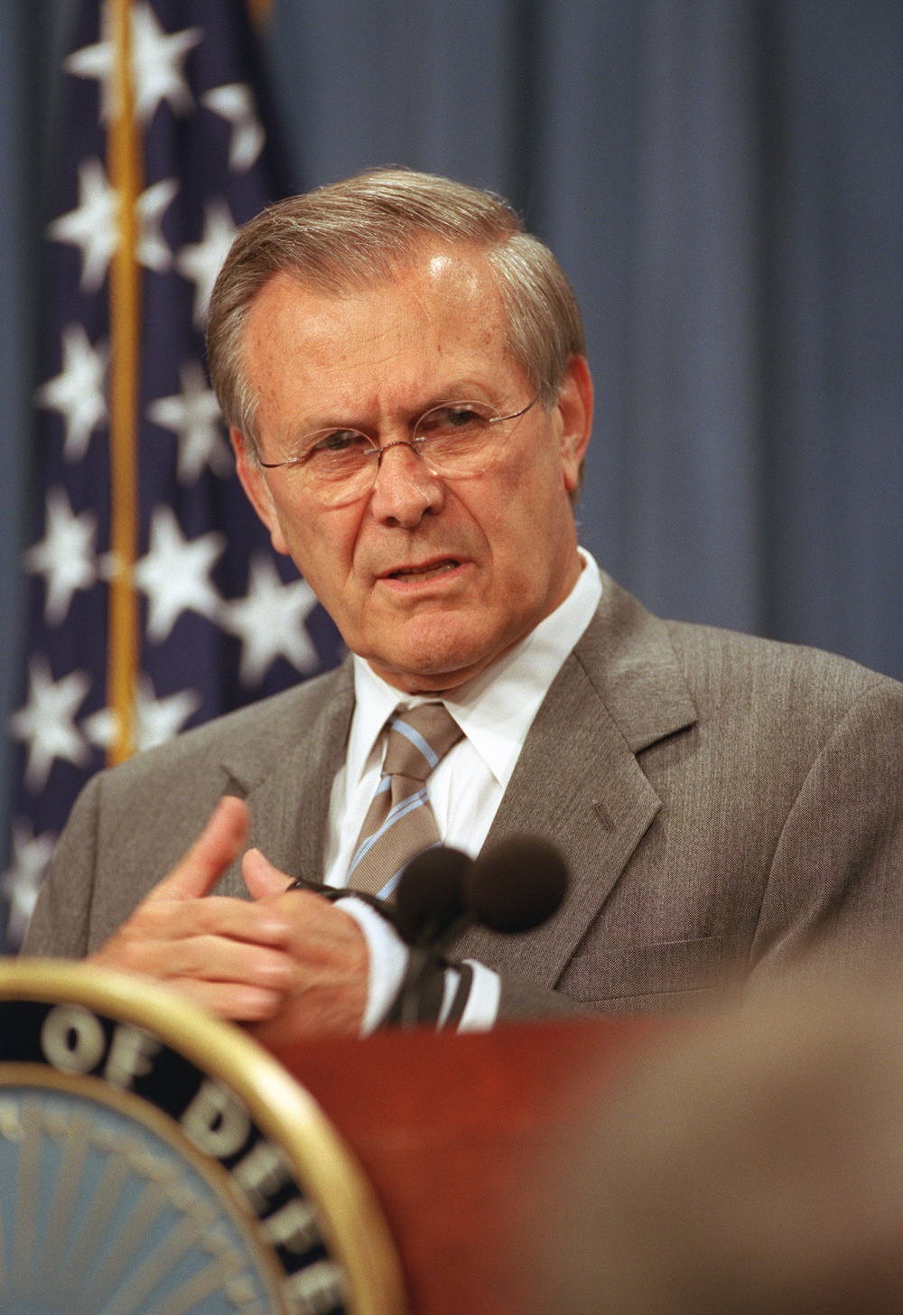 Secretary Rumsfeld responds to a question concerning his upcoming meeting with the President.