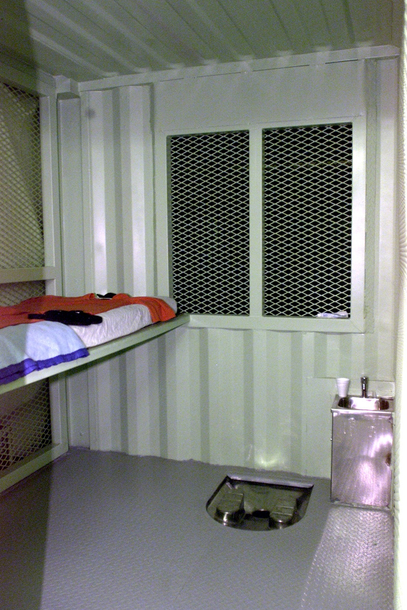 A detention unit at Camp Delta, Guantanamo Bay, Cuba.