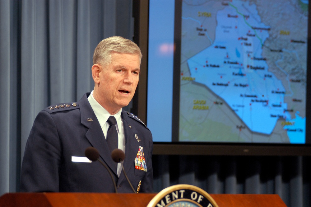Gen. Myers tells reporters that the coalition has air supremacy in over 95 percent of Iraq.