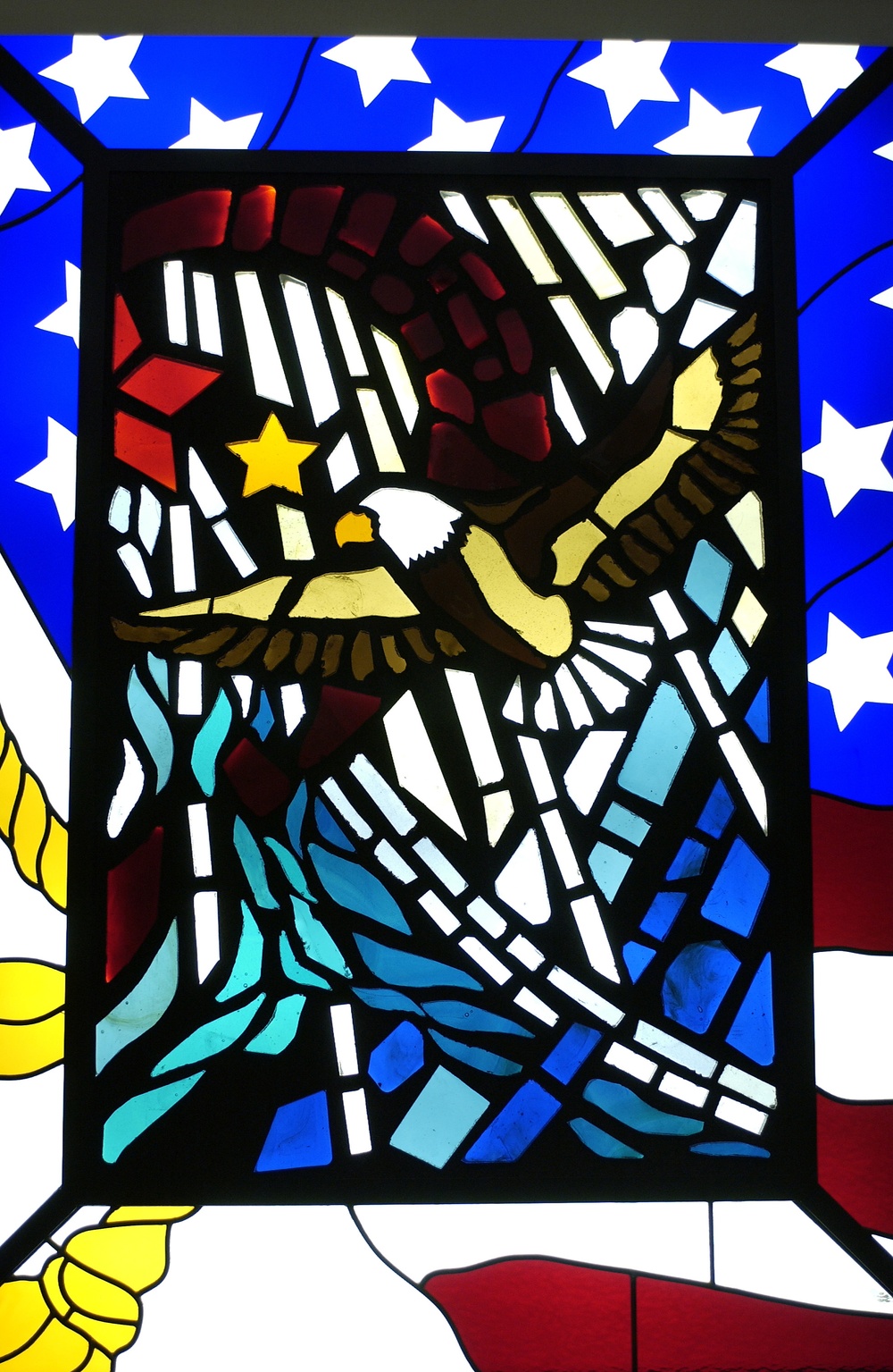 Pentagon Chapel stained glass window dedicated in the memory of those who died in the Pentagon on Sept. 11, 2001.