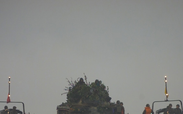 U.S Marine Combat Engineers use Mark 2 Bridge Erection Boats.