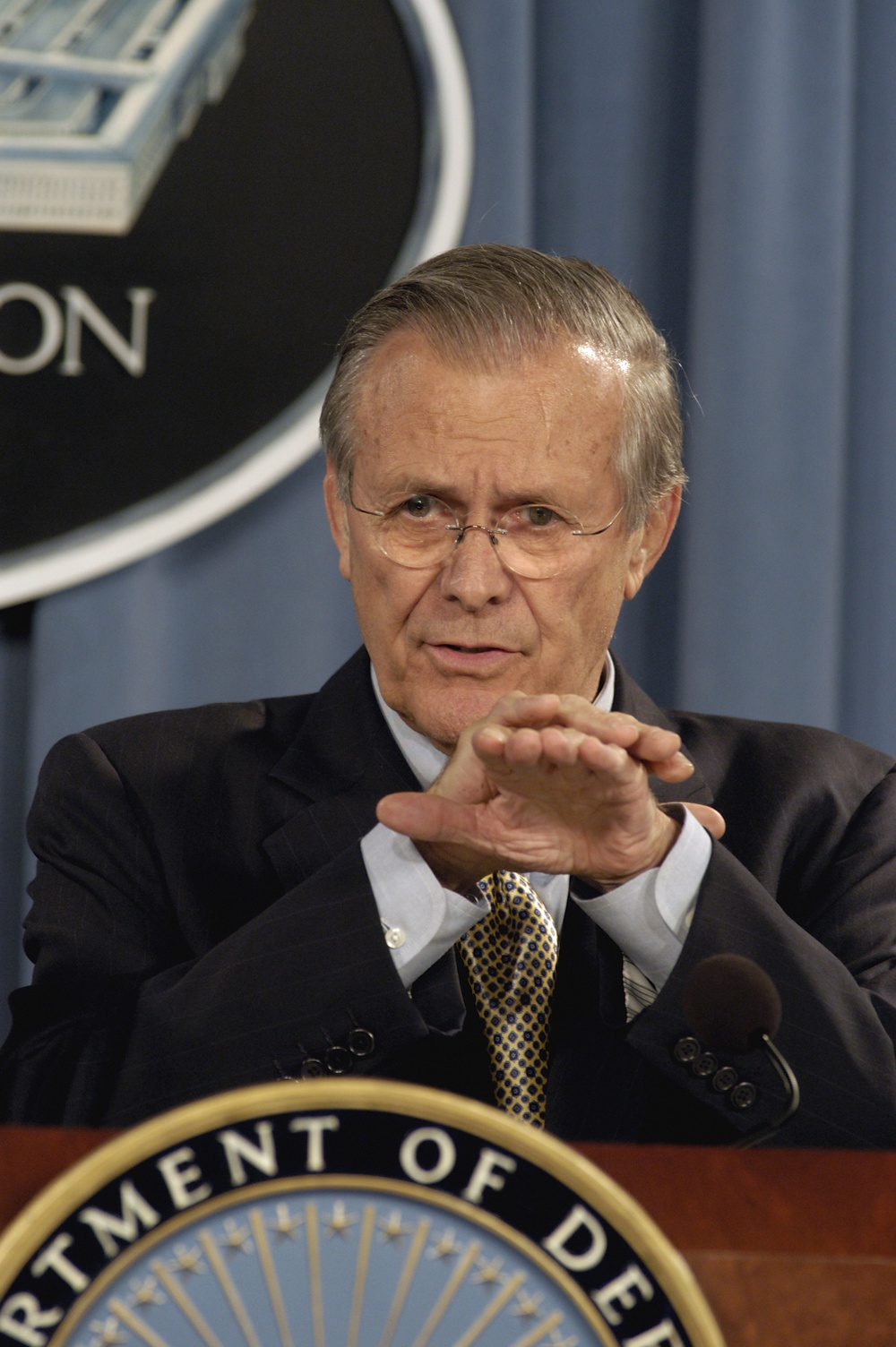 DVIDS - Images - Secretary of Defense Donald H. Rumsfeld responds to a ...