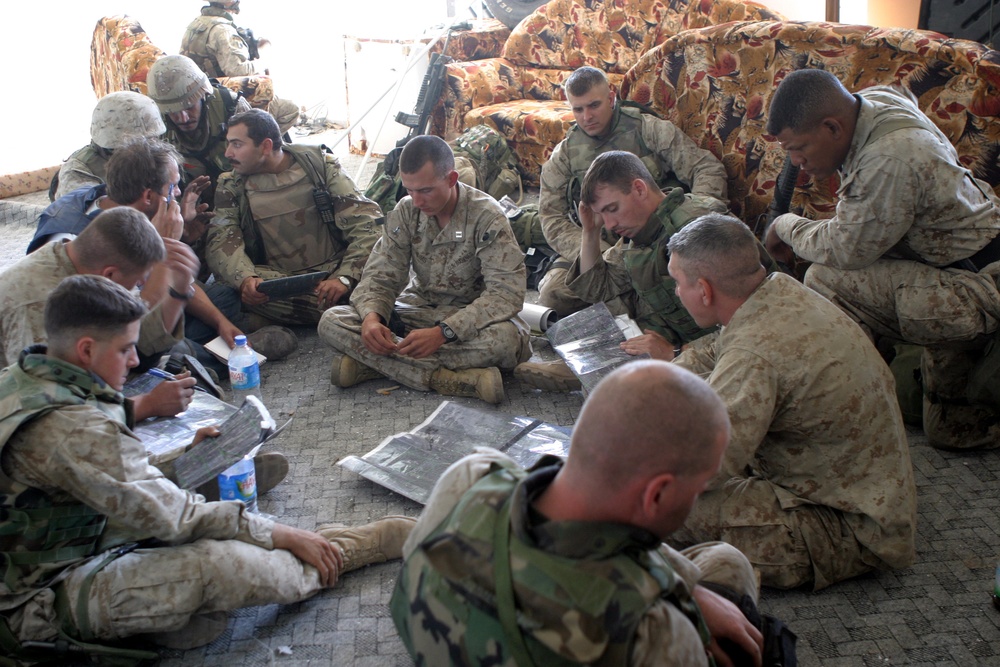 U.S. Marines confirm map details about Fallujah, Iraq.