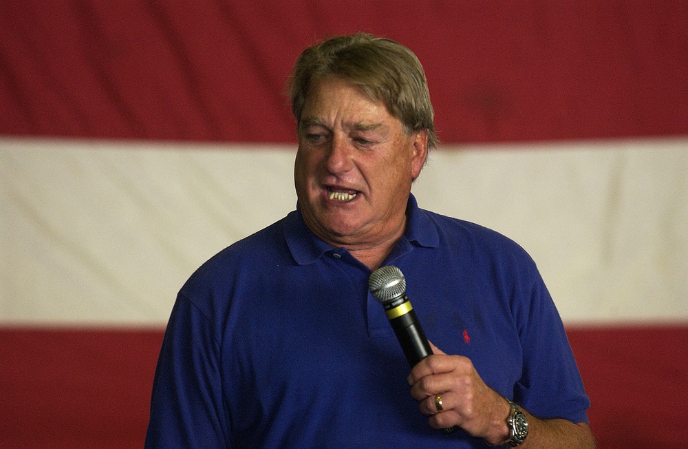 Actor/comedian Blake Clark recites a line from the movie &quot;Waterboy.&quot;