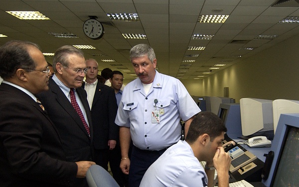 Brazilian Maj. Gen. Pinhiero conducts a tour of the Amazon Surveillance System.