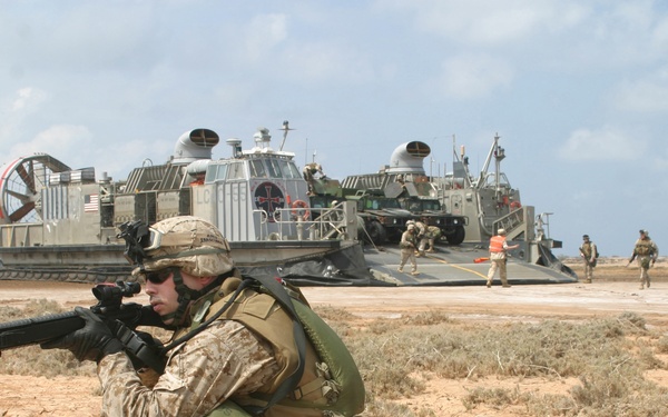 Marine Cpl. Joseph M. Abasciano provides perimeter security.