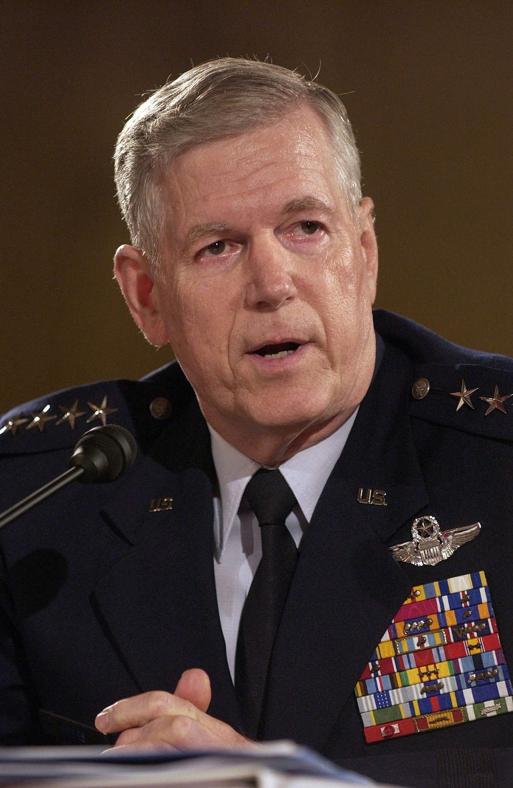 Gen. Richard Myers responds to a senator's question.