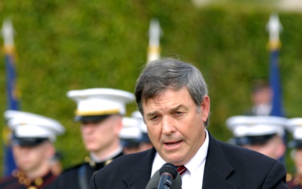 Rep. Duncan Hunter delivers the keynote address during the National POW/MIA Recognition Day ceremony.