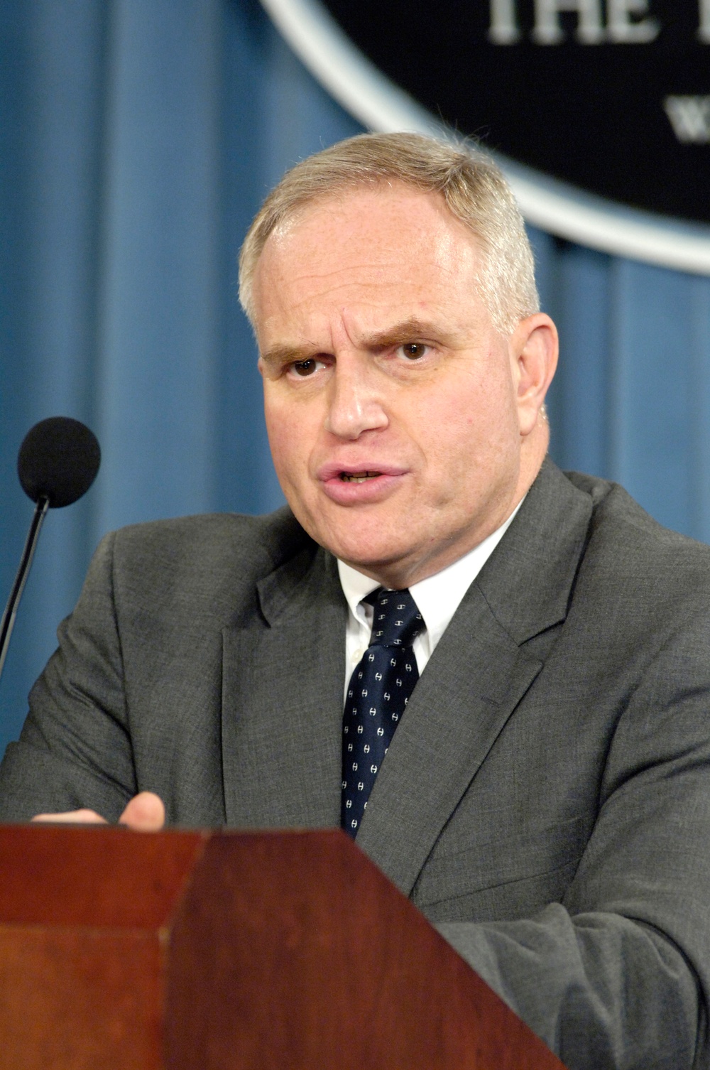Principal Deputy General Counsel Dan Dell'Orto briefs reporters in the Pentagon.
