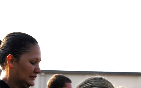 U.S. Air Force airmen practice hand-to-hand combat techniques.
