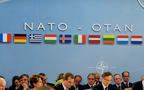 Secretary General of the North Atlantic Treaty Organization Anders Fogh Rasmussen welcomes Defense Ministers to NATO Headquarters.
