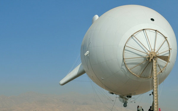 A persistent surveillance system launches from Forward Operating Base Khilegay.