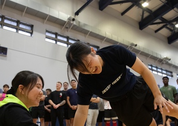 MCAS Iwakuni service members and JMSDF compete together in Undokai event