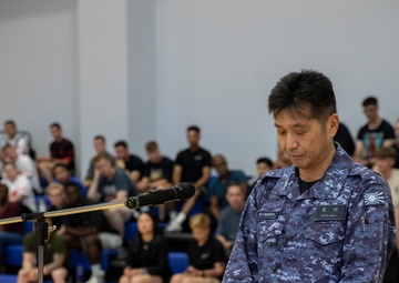 MCAS Iwakuni service members and JMSDF compete together in Undokai event