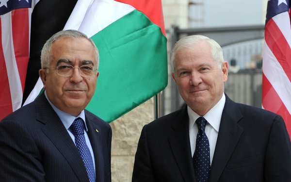 Secretary Gates meets with Palestinian Prime Minister Salaam Fayyed.