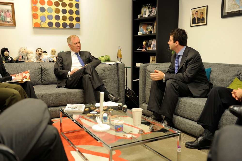 Deputy Secretary Lynn talks to Google Ideas Director Jared Cohen.