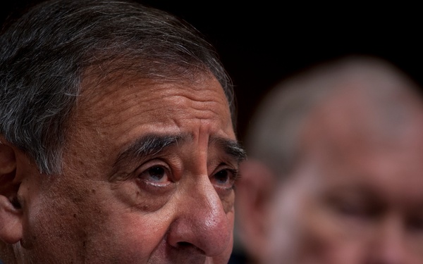 Secretary Panetta and Gen. Dempsey testify during a hearing of the Senate Armed Services Committee on Benghazi