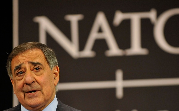 Secretary Panetta holds a press conference  at NATO