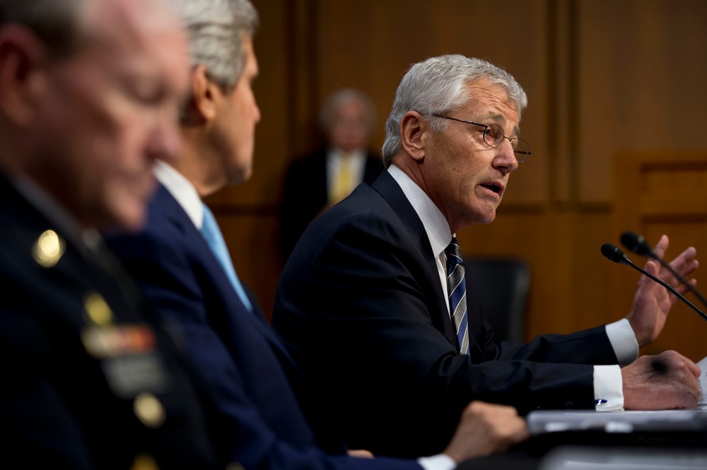 Secretary Hagel testifies on U.S. military intervention in Syria