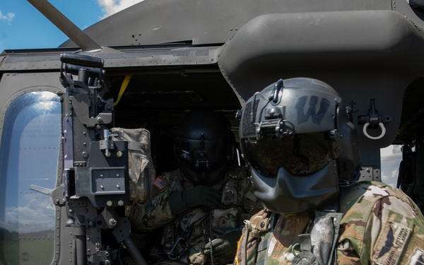 Wisconsin National Guard's 1st Battalion,147th Aviation crews conduct aerial gunnery qualification