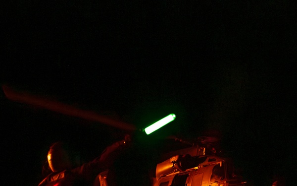 George Washington Conducts Flight Operations at Night