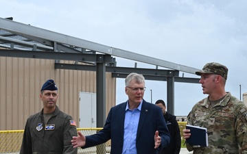 SECAF tours 734th AMS facilities