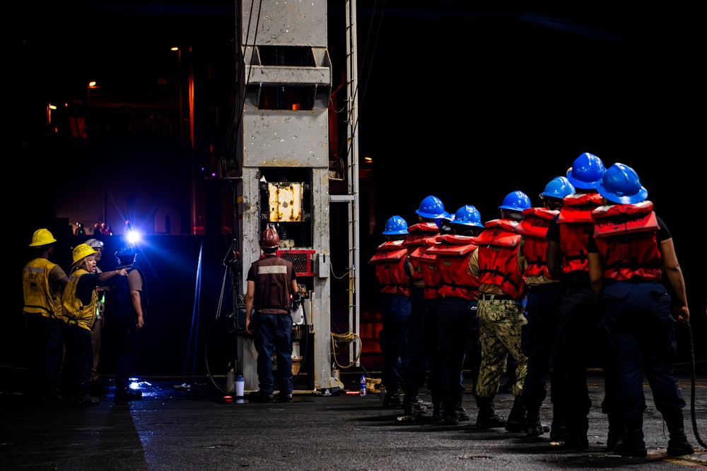 Nimitz Conducts a Replenishment-at-Sea