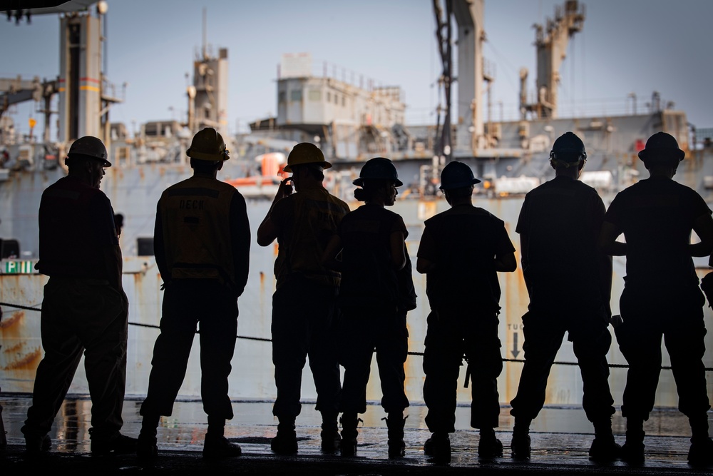 Nimitz Conducts a Replenishment-at-Sea