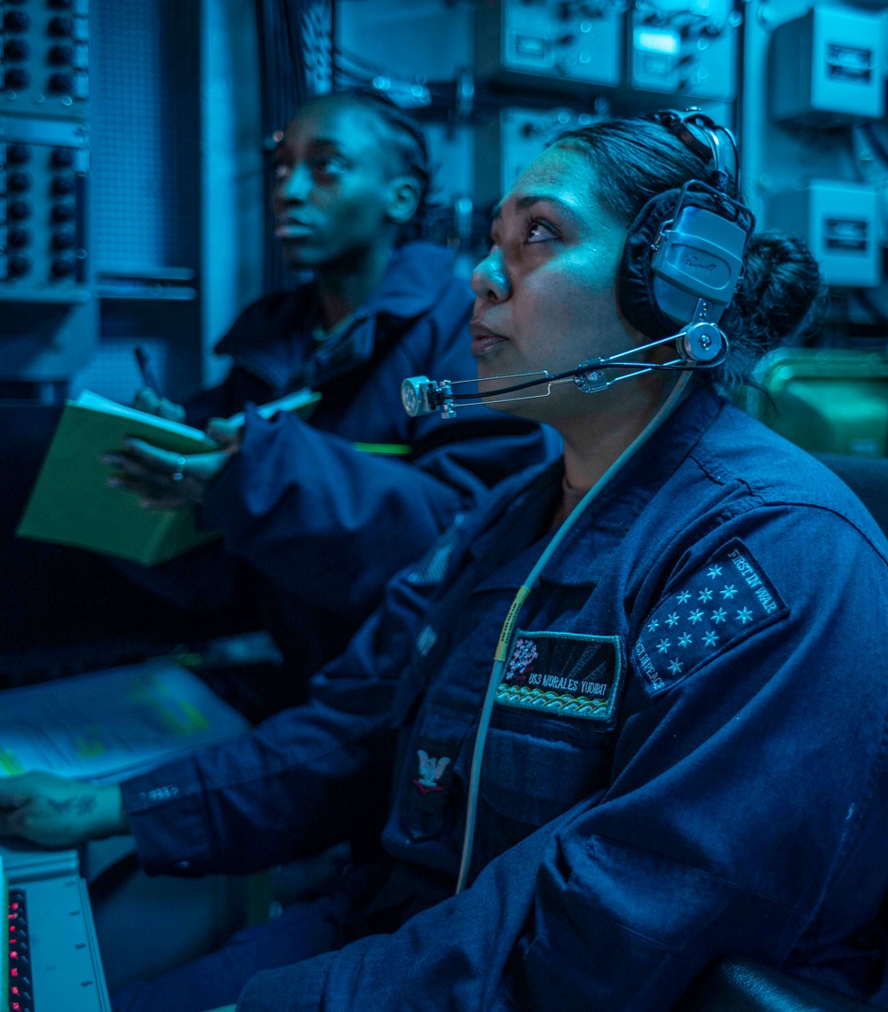 George Washington Sailors Stand Watch in Combat Directions Center