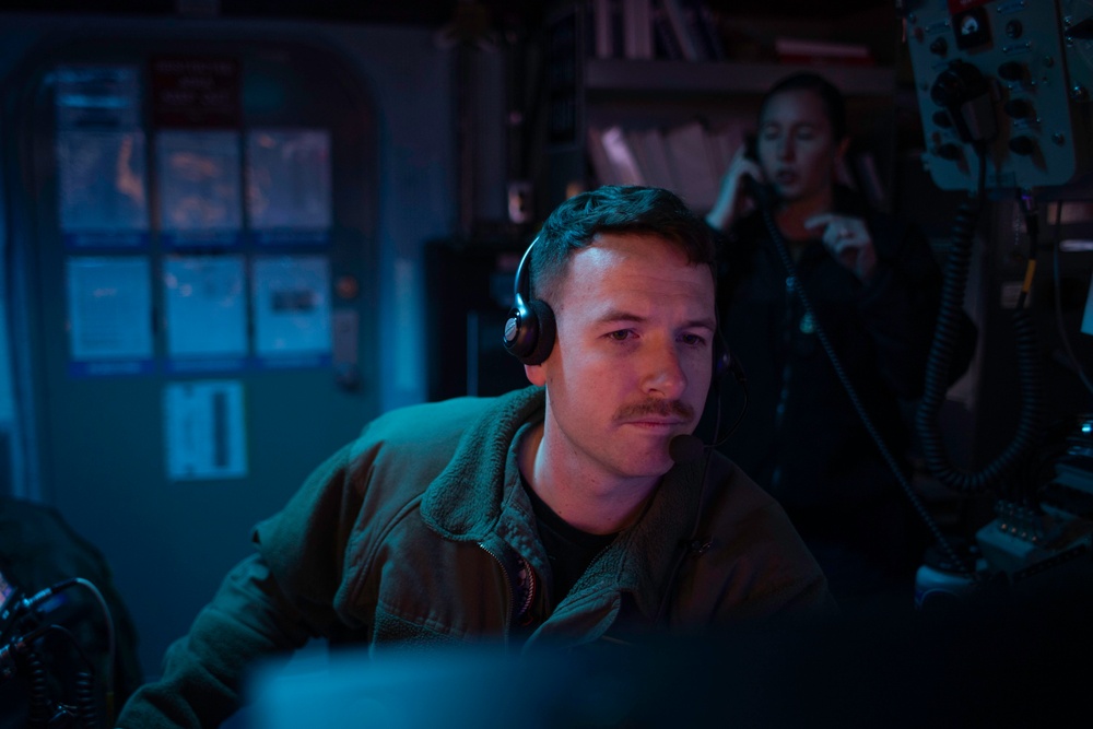 George Washington Sailors Stand Watch in Combat Directions Center